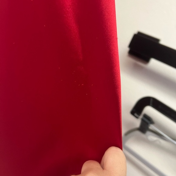 NWT Norma Kamali Deep Drape Neck Gown in Tiger Red - Picture 10 of 14